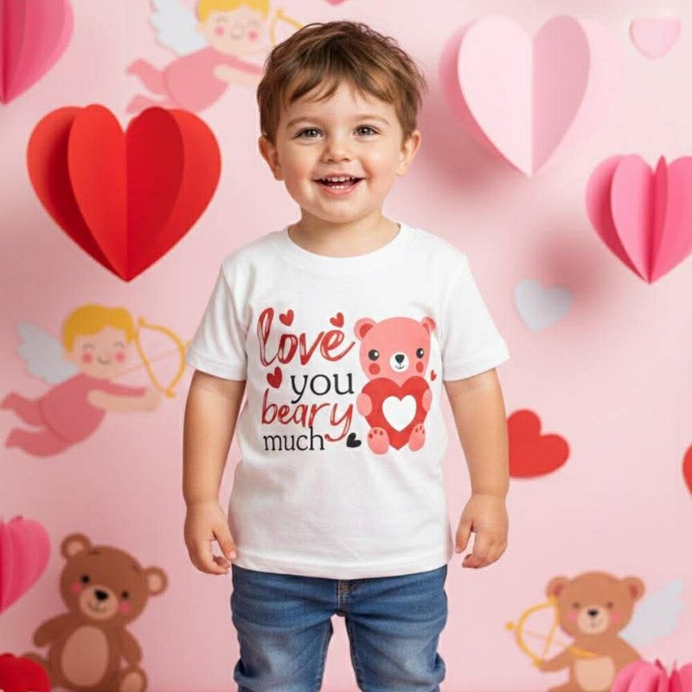 Boy's Handmade Valentine's Day Tees- Short or Long Sleeve Options